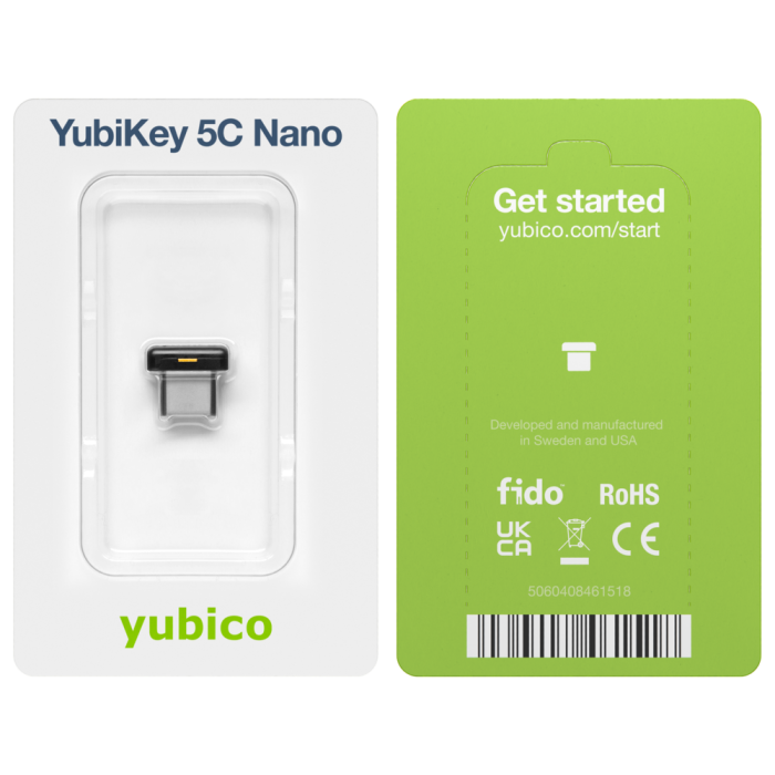 Аппаратный ключ Yubico Yubikey 5C Nano USB Type-C