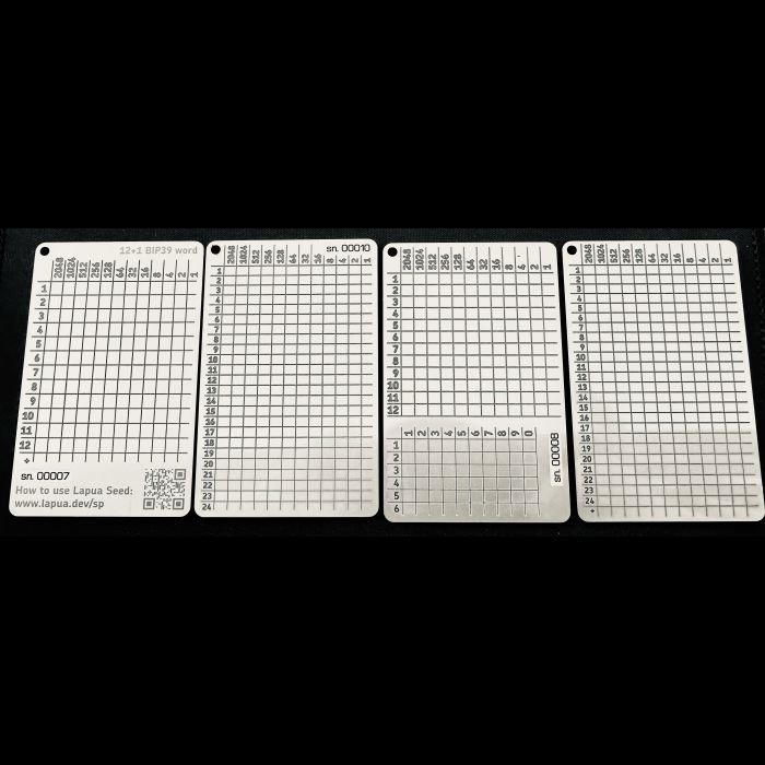 Мнемонический планшет Lapua Dev Seed phrase keeper for Ledger