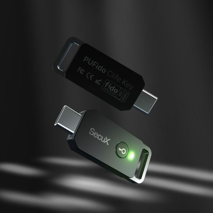 Аппаратные ключи PUFido Clife Key (2FA) сертифицирован FIDO2, USB Type-C набор из 2шт (B0F32FWR2N-2)