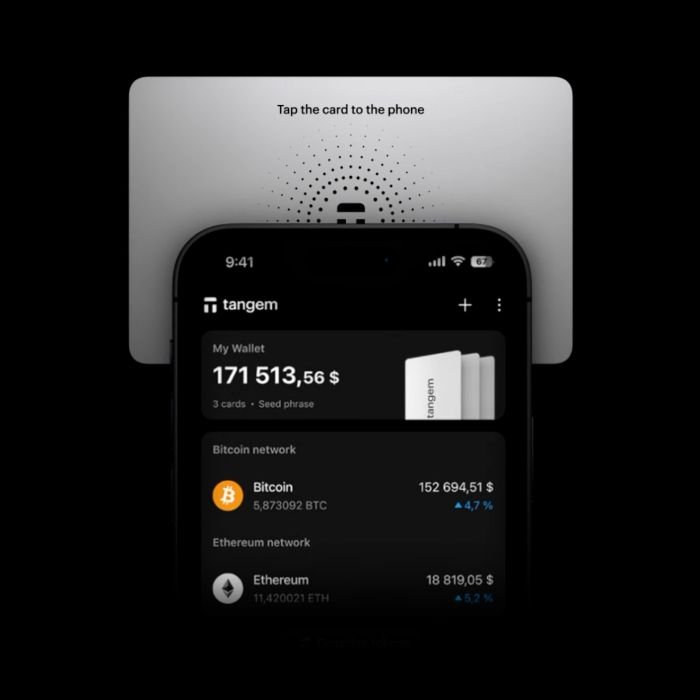 Криптокошелек Tangem Wallet 2.0 на 3 карты Белый