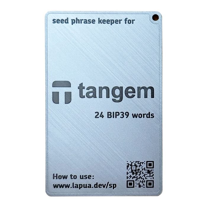 Мнемонический планшет Lapua Dev Seed phrase keeper for Tangem
